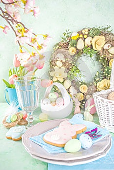 Festive Easter table setting