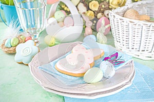 Festive Easter table setting