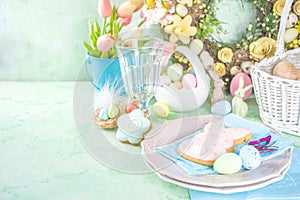 Festive Easter table setting