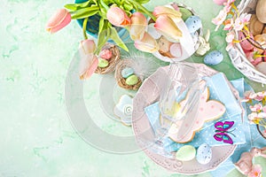 Festive Easter table setting