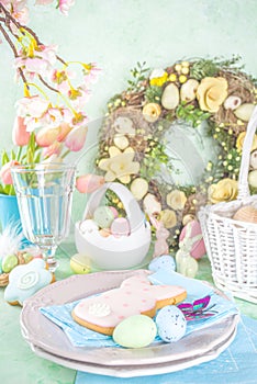 Festive Easter table setting