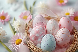 Festive Easter tradition Colorful eggs and pastel colors spread cheer