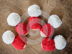 Festive Egg Warmers: A Quintet of Adorable Santa Hat Coziness