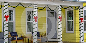 Festive facade of a home in Daybreak Utah