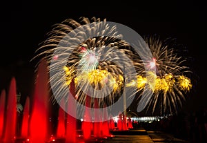 Festive fireworks in Moscow