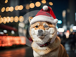 Festive Fuzziness: Shiba Inu\'s Merry Christmas Celebrations Brimming with Adorable Canine Delight.