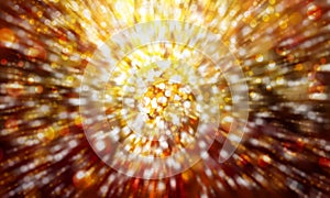 Festive gold bokeh blur