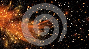 festive golden fireworks exploding in sky