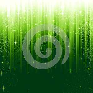 Festive green striped background