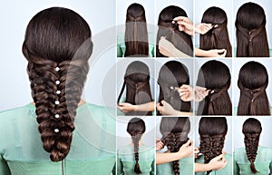 Festive hairstyle for long hair tutorial