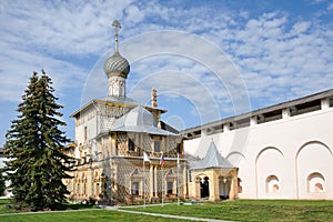 Festive Hodegetria Church in Kremlin of Rostov Velikiy