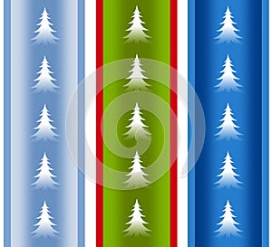 Festive Holiday Christmas Tree Borders