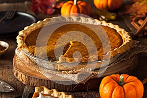 Festive Homemade Pumpkin Pie photo