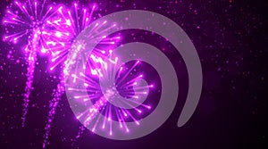Festive lilac firework background