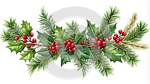 Festive Line Art Christmas Garland A Playful Intertwined Design for Holiday Decor photo