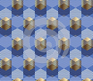 Festive luxury elegant geometric seamless pattern