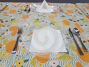 Festive meal place setting