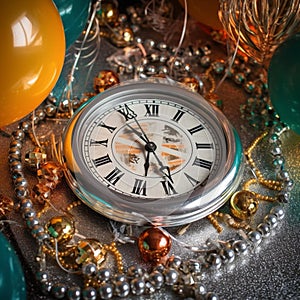 Festive New Years Clock