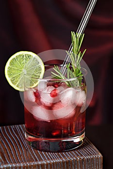 Festive note of the classic Pomegranate Paloma cocktail