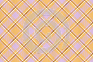 Festive pattern textile plaid, 60s tartan seamless texture. Unique check background vector fabric in amber and light colors