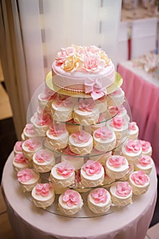 Festive pie with cakes