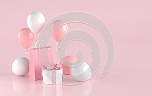 Festive pink background