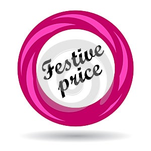 Festive price colorful icon