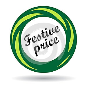 Festive price colorful icon