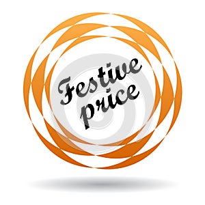 Festive price colorful icon