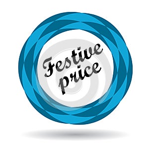 Festive price colorful icon