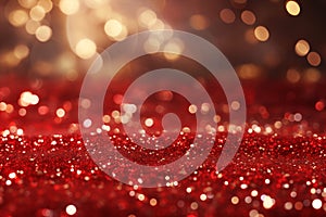 Festive red bokeh background with glittering lights and bokeh, perfect for Christmas and New Year