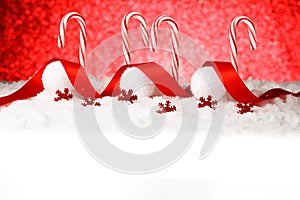 Festive Red and White Peppermint Candy Canes