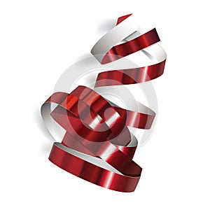 Festive ribbon on white background