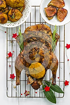 Festive roast duck