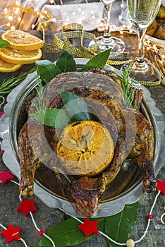 Festive roast duck