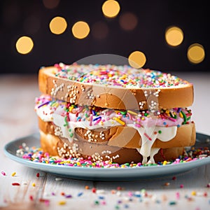 Festive Sandwich With Sprinkles: A Bright And Playful Party Kei Delight