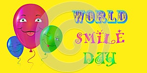 Festive smile day concept. Vector illustration for greeting card, poster, flyer