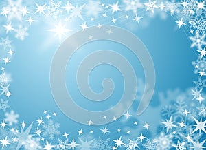 Festive Snow and Ice Background