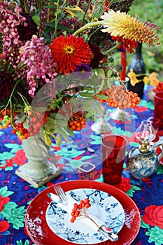 Festive table decoration