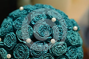 Festive table decoration with flowers wedding exhibition