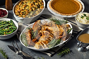 Festive Thanksgiving Day Turkey Dinner