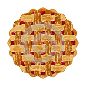 Festive Traditional American Thanksgiving Jam Pie, Homemade Fresh Sweet Bake
