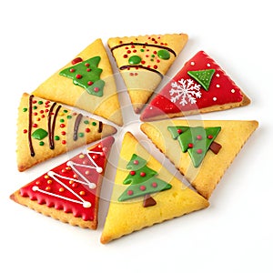 Festive Triangle Snacks isolated on white background