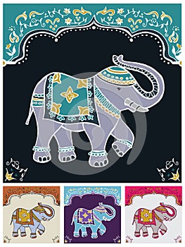 Festive typical indian elephant