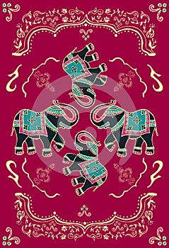Festive typical indian elephant