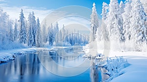 Festive winter landscape