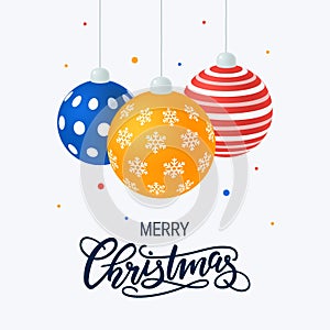 Festive Xmas design in realistic style, vector