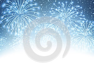 Festive xmas firework background