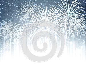 Festive xmas firework background