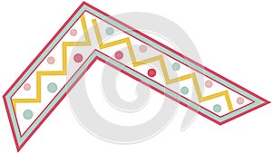 Festive zigzag border pattern, colorful and lively design. vector design Generative AI